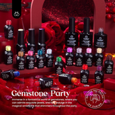 Esmaltes de uñas en gel marca Beetles, Colección Gemstone Party, variedad de colores en tonos color: rojo, morado, azul, y más. Presentación bote de 5 ml. (0.17 onzas cada botella) UV LED.
